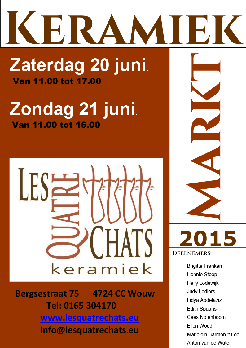 affiche voor de keramiekmarkt 2015