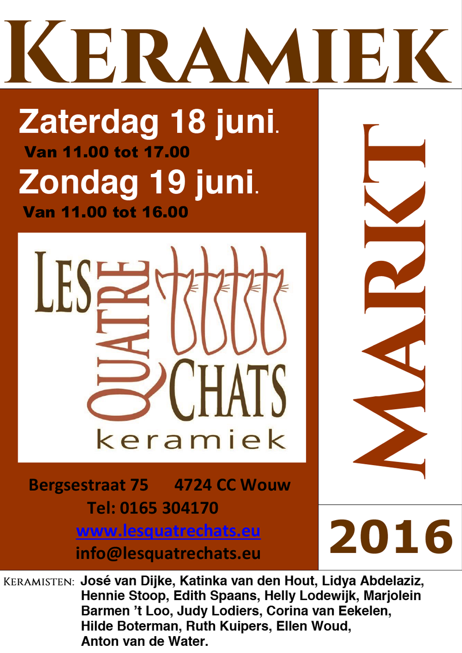 affiche voor de keramiekmarkt 2016